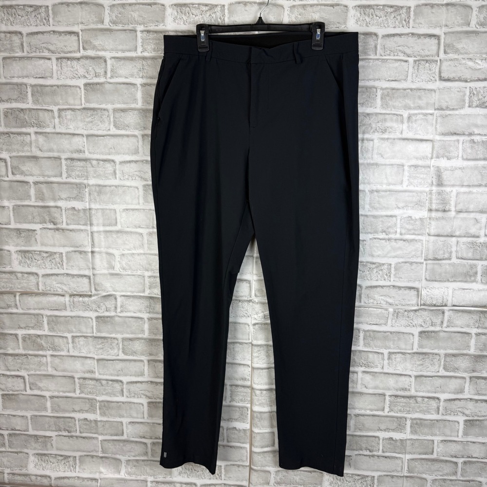 NOBULL Mens Lightweight Performance Chino Pants Black Stretch 36 x 34 Activewear